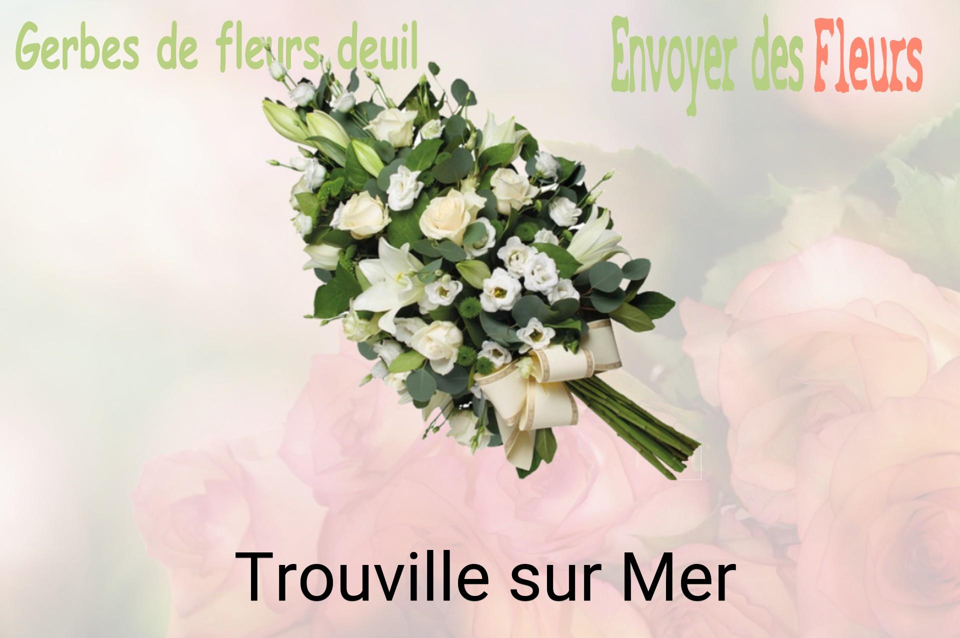 Gerbe de fleurs de deuil livrée à Trouville-sur-Mer